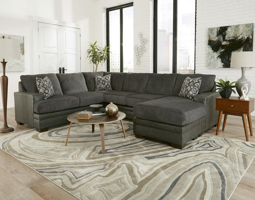 Two Toned Grey Sectional
