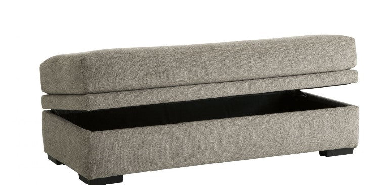 Bri Pewter Storage Ottoman