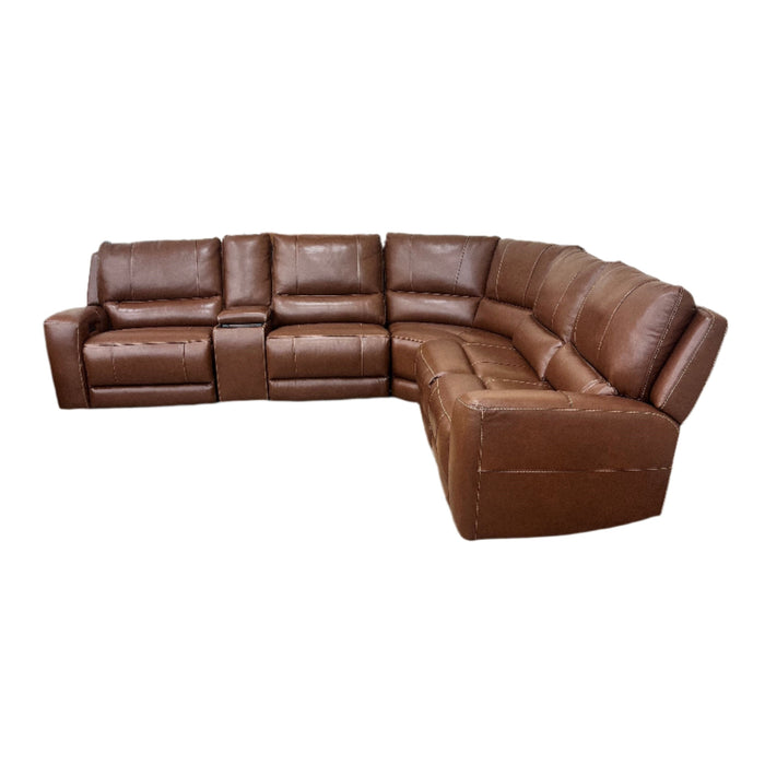 Knox Genuine Leather Reclining Sectional